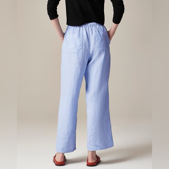 J.Crew Women’s Soleil pant in linen French Blue - Medium Petite - Picture 9 of 9